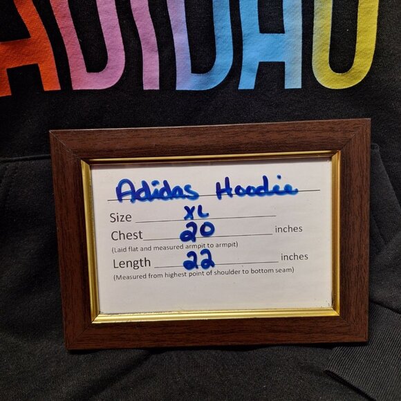 Adidas Hoodie Colorful Boys 18 20‎ XL Black Rainbow Wavy Teen Tween - Picture 6 of 8